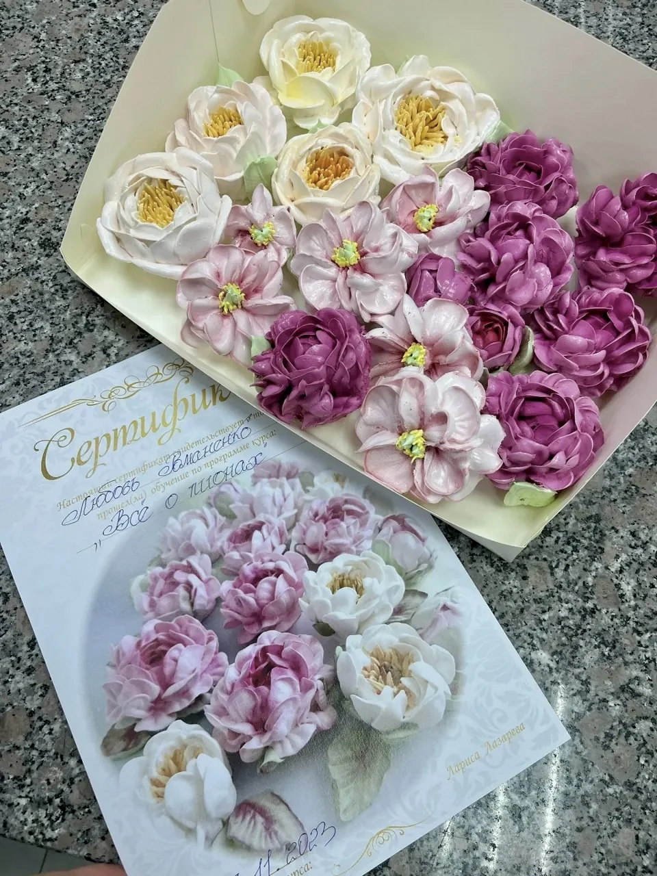 Зефирные цветы на заказ
